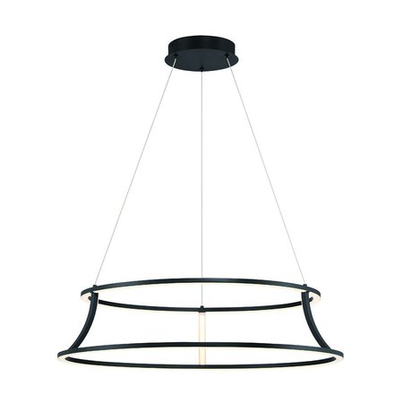 EUROFASE Cadoux Trasitional Integrated LED Indoor Chandelier, 1-Light, Drum, Dimmable, Black 43886-012
